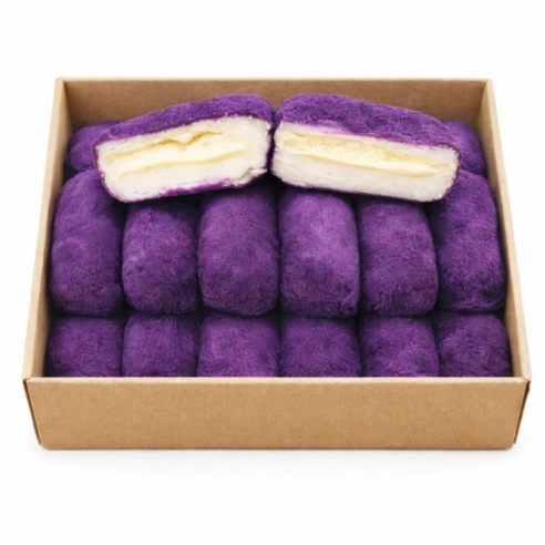 [떡DC몰] 고구마떡 찹쌀떡 자색고구마앙금떡 (60g32알) 1.92kg 선물용 자연해동떡 굳지않는떡 식사대용 아이들간식떡, 1박스, 1.92kg