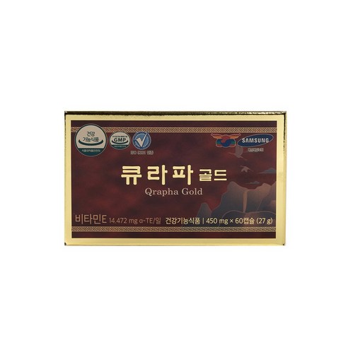 큐라파 골드 혈당 개선 영양제 비타민 E 항산화 혈당 450mg 60정, 60정, 15개