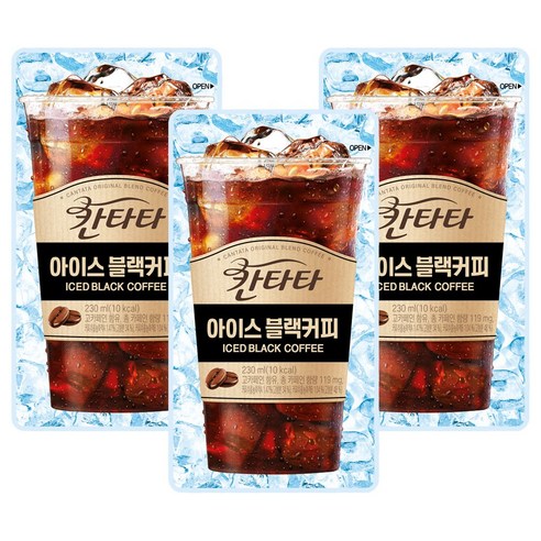 롯데칠성 칸타타 아이스블랙 파우치