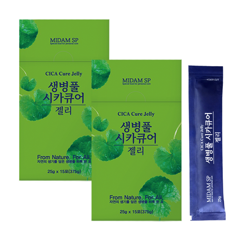 생병풀 병풀 시카 시카큐어 젤리 CICA, 25g 병풀젤리 시카젤리, 1박스, 15회분