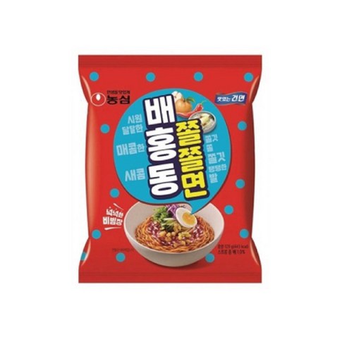 농심 고시원 자취템 야식 배홍동쫄쫄면(129gX4) pc방 만화방 해장