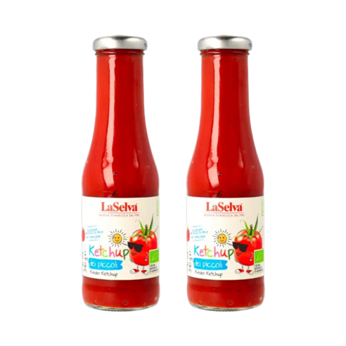 라셀바 이탈리아 100% 무설탕 유기농 어린이 토마토 케첩, 2개, 340g