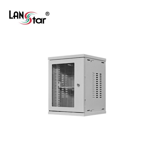 LANstar 미니허브랙 회색 10인치 420x300x312 8U LS-420HM, 1박스, 10인치 랙