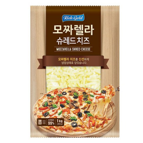슈레드 리치골드 피자 모짜렐라 치즈 1kg
