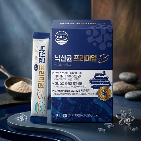 낙산균 프리미엄-S 장건강 지키는 프로바이오틱스 프리바이오틱스 포스트바이오틱스, 60g, 1개