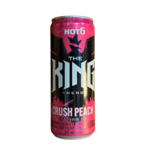 핫식스 더킹 크러쉬 피치 에너지음료, 355ml, 7개