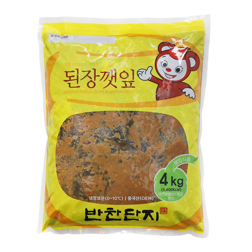 반찬단지 식자재 일식 대용량 식당용 업소용 가게 절임 류 반찬 된장깻잎 4kg 1개, 1개, 4kg