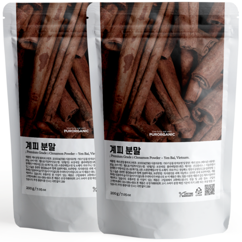 푸로가닉 베트남 yb1등급 계피가루, 2개, 200g