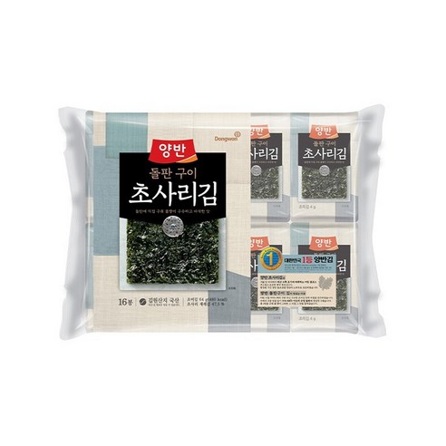 양반 돌판구이 초사리김, 4g, 80개