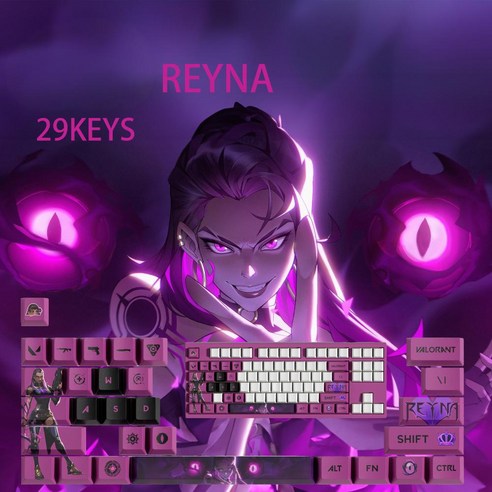 SimHm 발로란트 키캡 스킬 세트 기계식 키보드 PBT 포인트 커스텀게이밍 굿즈 valorant keycaps Esc