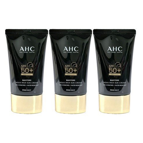 AHC 마스터즈 아쿠아 리치 선 크림 60ml, 3개