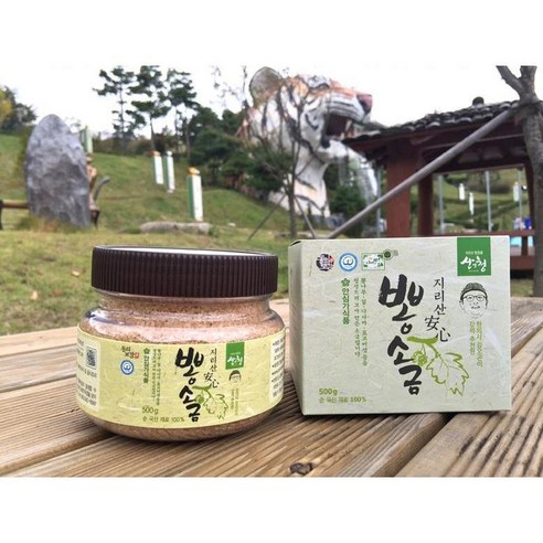 지리산 뽕소금 500g 안심가식품 구운소금