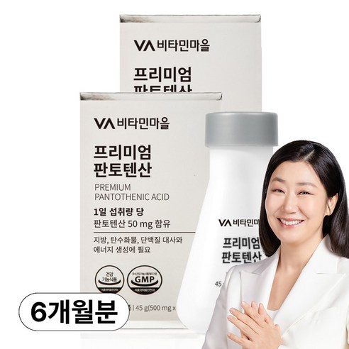 비타민마을 영국산 프리미엄 판토텐산 비타민B5 3개월분, 90정, 2개