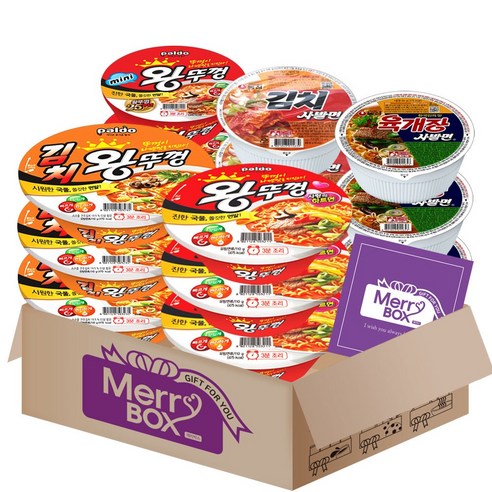 김치왕뚜껑3 + 왕뚜껑3 + 육개장사발면3 + 김치사발면3 + 미니왕뚜껑3, 1개