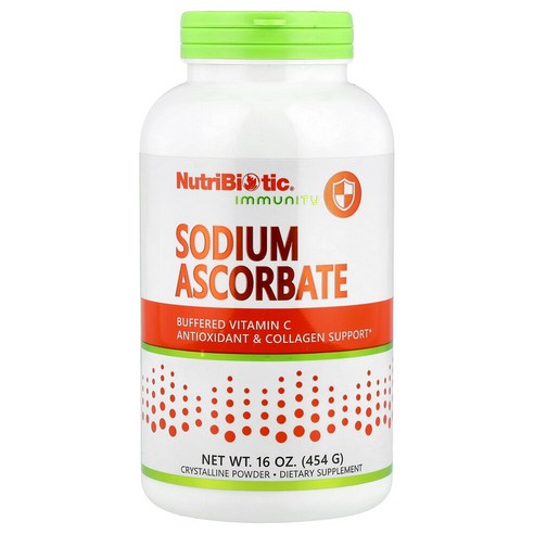 뉴트리바이오틱 Immunity 아스코르브산 나트륨 결정질 분말 454g(16oz)