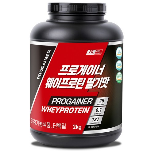 프로게이너 웨이프로틴 딸기맛 유청단백질 프로틴보충제, 1개, 2kg