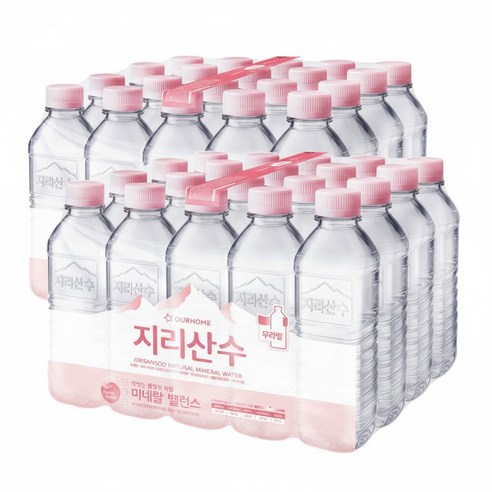 아워홈 지리산수 생수 먹는샘물 500ml 40개 무라벨, 500ml