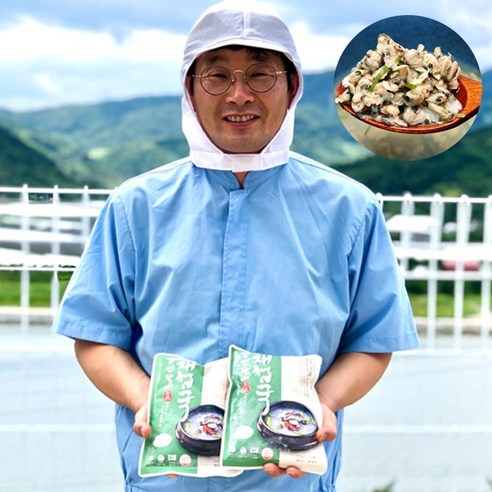 강변할매 하동 섬진강 재첩국 자연산 500g, 500g, 10개