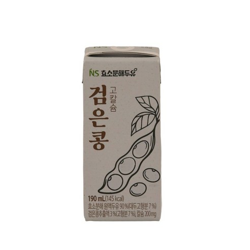 네이처세븐 효소분해 검은콩 고칼슘 두유, 96개, 190ml