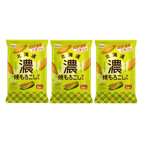 베프코 홋카이도 군옥수수맛 센베 51g x 3개 (중량변경), 3개, 54g