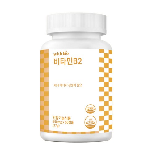 위드바이오 고농축 비타민B2 450mg 어린이 임산부 비타민b군, 1개, 60정