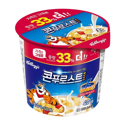 켈로그 콘푸로스트 컵 시리얼, 30g, 18개