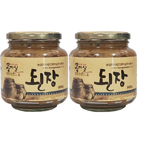 콩마실 재래식 집 된장(국산콩100%), 2개, 900g