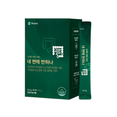 (정품) 휴온스 내 변에 반하나 차전자피 식이섬유 쾌변 장건강 15일분, 30포 1박스