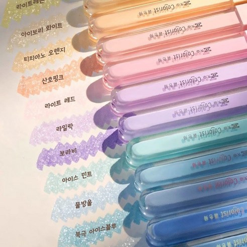 블링블링 글리터 펄 형광펜 3색, 1팩, 베리핑크