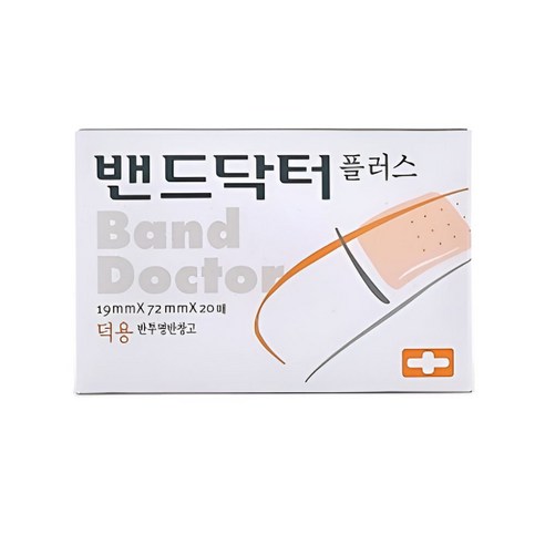 밴드닥터 플러스 덕용 반투명 반창고, 20개입, 1개