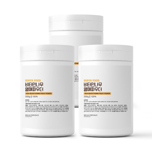 헬스앤푸드 비타민나무 산자나무 열매 가루, 500g, 3개