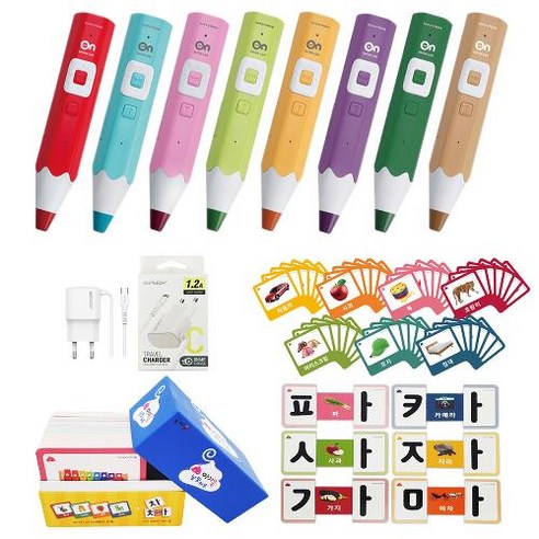 세이펜 레인온펜 32G(4세대 RTR-4000BS)+아기똥 낱말카드 157종+호환충전기, 1개
