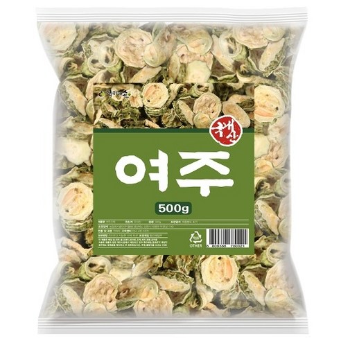 국산 건여주 건조여주 말린여주 여주차 여주 열매 말린것, 500g, 2개