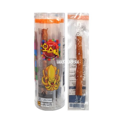 천하짱 오스틱 1통 10g*40개입 맛있는 간식 주전부리 오징어스틱 호야건어물