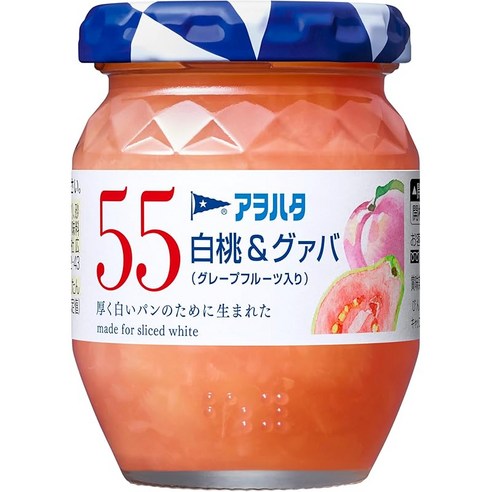 아오하타 55 백도 _ 구아바(그레이프프루트 함유) 150g 잼