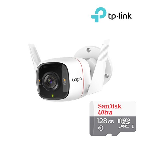 티피링크 Tapo C320WS+128GB SD카드 실외용 야간 풀칼라 CCTV 홈캠 세트