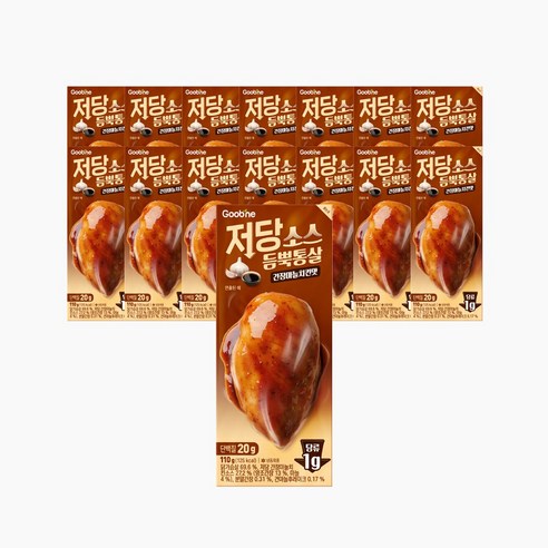 굽네 저당소스듬뿍통살 간장마늘치킨맛, 15개, 110g