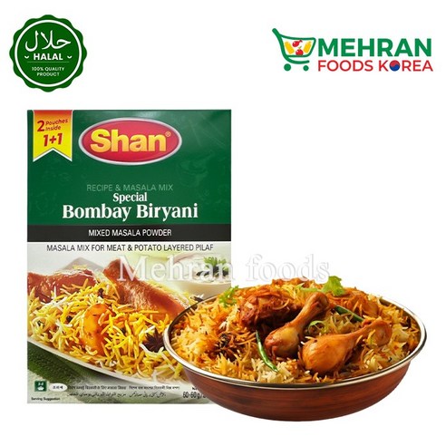 SHAN SPECIAL BOMBAY BIRYANI MASALA (60g+60g) , 스페셜 붐베이 비리야니 마살라 (향신료)