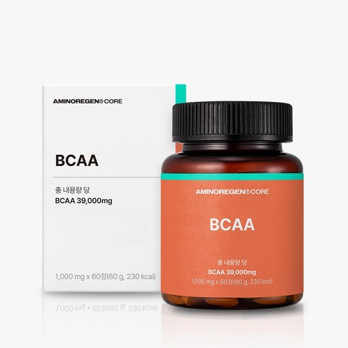 아미노리젠 코어 BCAA 근육 회복 영양제, 4박스, 60정