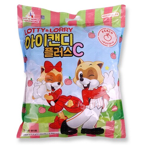 로티&로리 아이캔디 플러스c 1000정 복숭아맛
