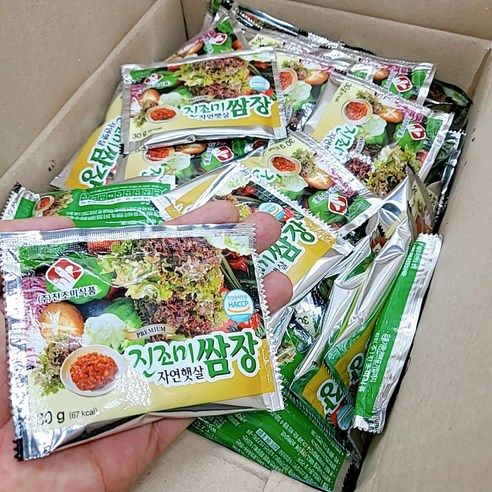 국내제조 진조미식품 일회용쌈장 1박스 (30g X 200개) 자연햇살쌈장 미니양념쌈장