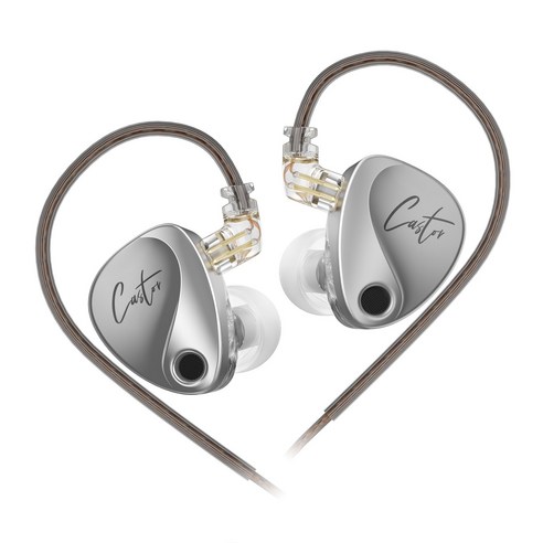 Keephifi KZ Castor HIFI 유선 인이어 이어폰 IEM,조절식 음악 이어폰, 슬리버