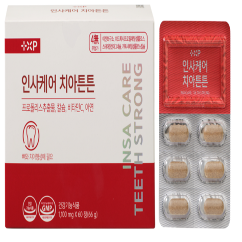 인사 플러스 이가탄탄 치아튼튼 정품 프로폴리스 영양제, 6개, 30정