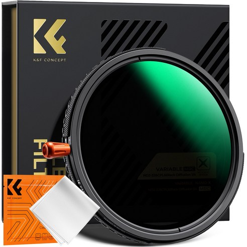 K&F CONCEPT Nano-Xcel 가변 ND2-32&CPL&블랙 미스트 1/4 3-in-1 필터, 1개, 77mm