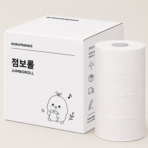 루프 점보롤 화장지 2겹, 1박스, 16롤, 300m