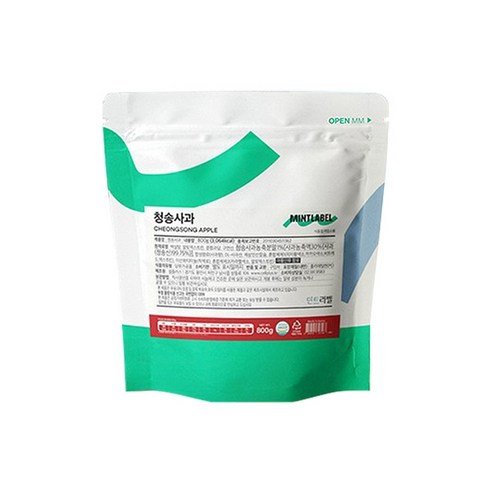 민트라벨 청송사과 파우더 I 라떼,스무디,에이드용 음료 베이스 분말, 12개, 800g