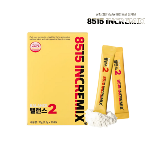 8515 대사유산균 밸런스2제 (2.5gX30포) 1박스, 1박스, 30회분