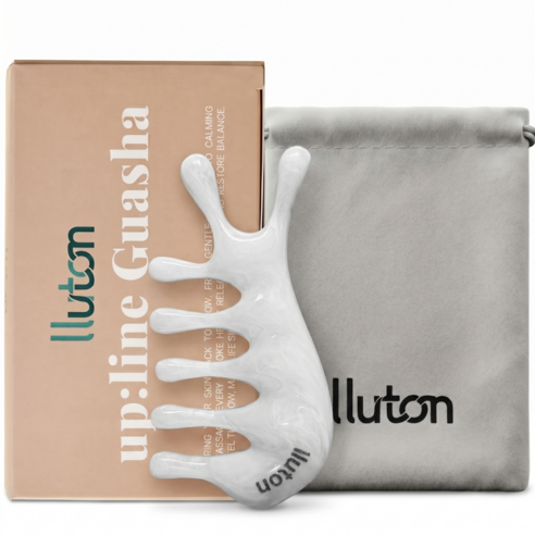 lluton(루톤) 두피 얼굴 괄사마사지기, 밀키 화이트, 1개