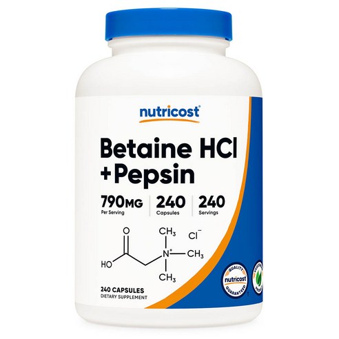 뉴트리코스트 베타인 HCI + 펩신 790mg 캡슐
