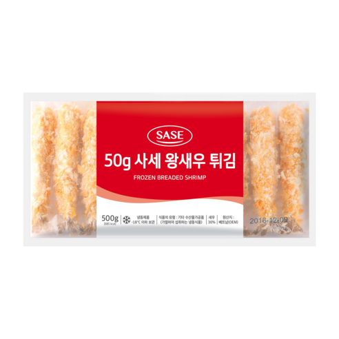 사세 왕새우튀김 500g (50g X 10ea), 500g, 6개